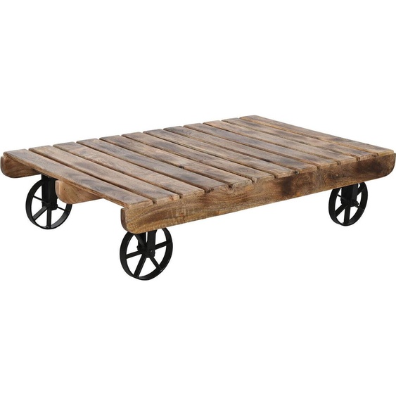 Décoration de table Home ESPRIT Noir naturel Métal Bois de manguier 130 x 80 x 32 cm