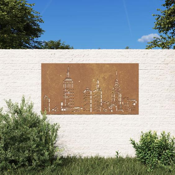 Décoration murale jardin 105x55cm acier corten design dhorizon