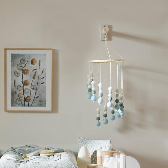 Décoration spirale à suspendre en feutrine vert sauge