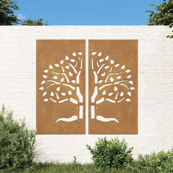 Décorations murales jardin 2 pcs 105x55 cm design darbre