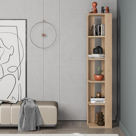 DECORTIE Nati Bibliothèque dangle Display Unit , chêne 34 x 34 x 161 cm