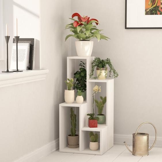 DECORTIE Sule Support moderne pour plantes Blanc polyvalent 42 x 20 x 89 cm