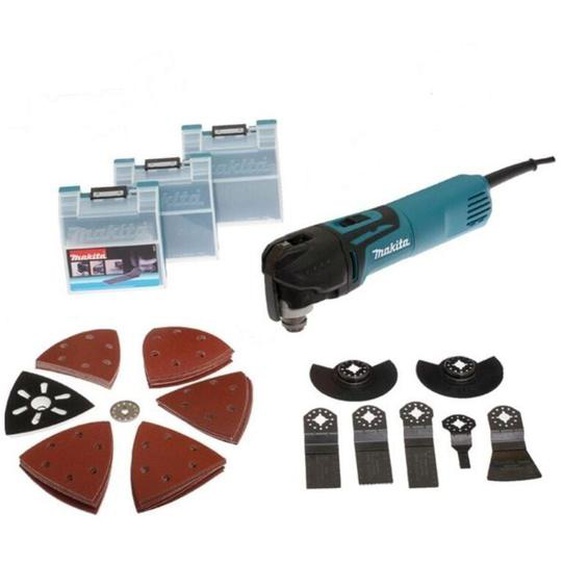 Découpeur Ponceur Multifonctions Makita TM3010CX3J - 320W - Avec Accessoires - En Coffret mak-pac