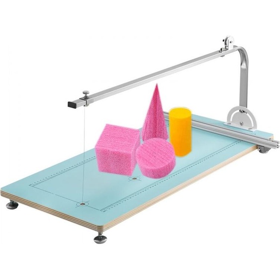 Découpeuse de polystyrène - Découpeuse compacte à fil chaud de 20 cm pour polystyrène - 10-240 V, température et angle réglables - Axe en acier inoxydable