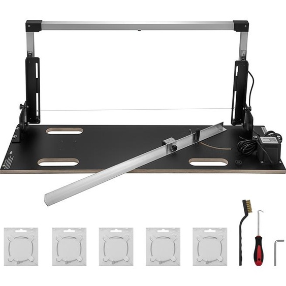 Découpeuse de polystyrène VEVOR, découpeuse de mousse 200W en alliage daluminium, 360℃ Styrocutter avec alliage nickel-chrome, tension de sortie 38V, épaisseur de coupe 420 mm Machine à rainurer pour professionnels ou bricoleurs
