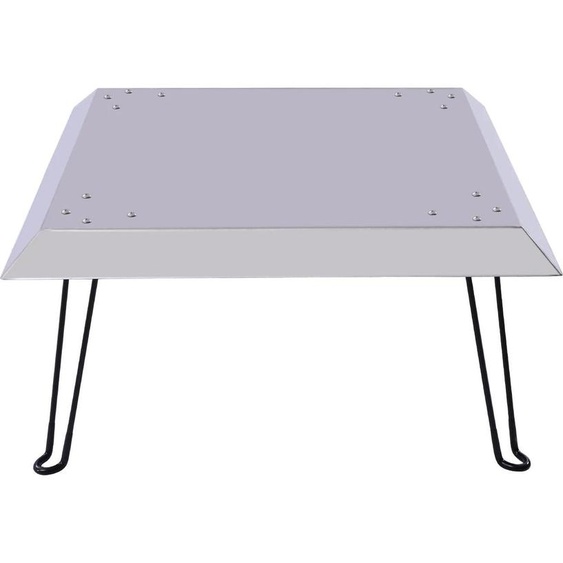 Déflecteur de chaleur pour foyer - Réflecteur de chaleur - Acier inoxydable - Carré - Dimensions 63,5 x 63,5 x 30,5 cm - Poids 9,5 kg - Pour lintérieur/lextérieur - Argent