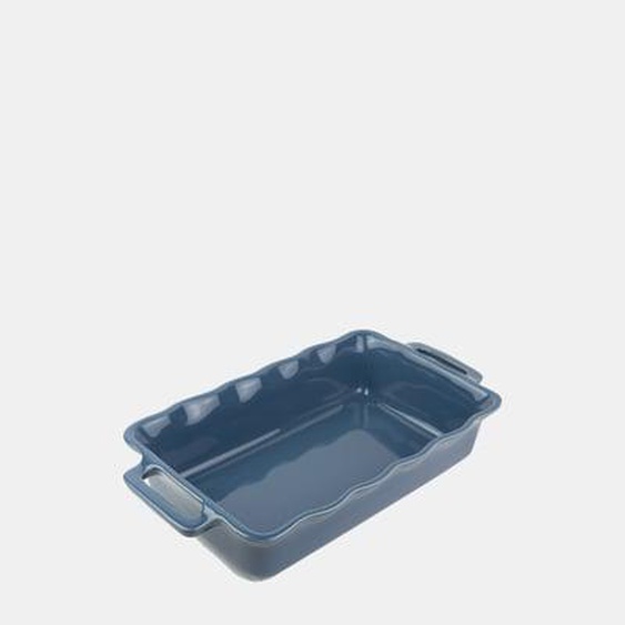 Délices Plat céramique four rectangulaire festonné bleu océan 31 cm