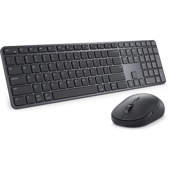 DELL Pro 7 Slim KM726, Sans fil, RF sans fil + Bluetooth, Commutateur de touche « ciseaux », QWERTY, Noir, Souris incluse KM726-INT-EMEA