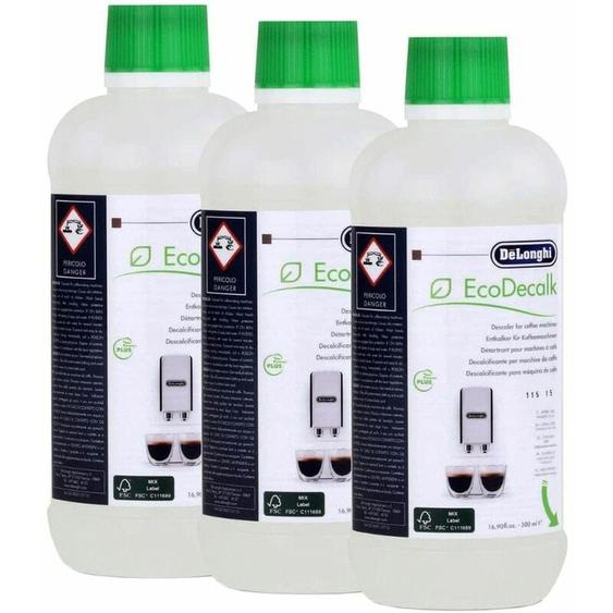 Delonghi - Lot de 3 - Détartrant 500ml ecodecalk (5513296041, AS00006179) Cafetière, Expresso beko
