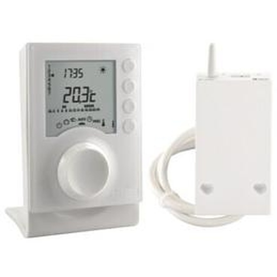 Delta Dore - Thermostat programmable chauffage Tybox 1137 - sans fil - avec 2 niveaux de consigne - thermostat à piles Réf. 6053064