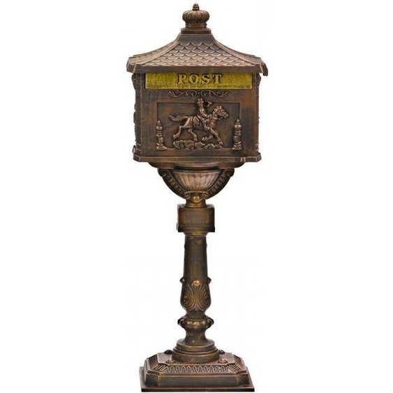Dema Boîte aux lettres pilier daspect antique et de couleur bronze