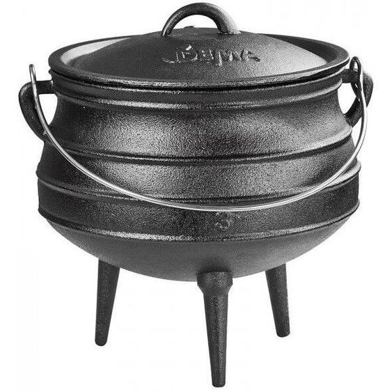 Dema Chaudron Marmite en fonte 8 litres à poser ou à suspendre Barbecue