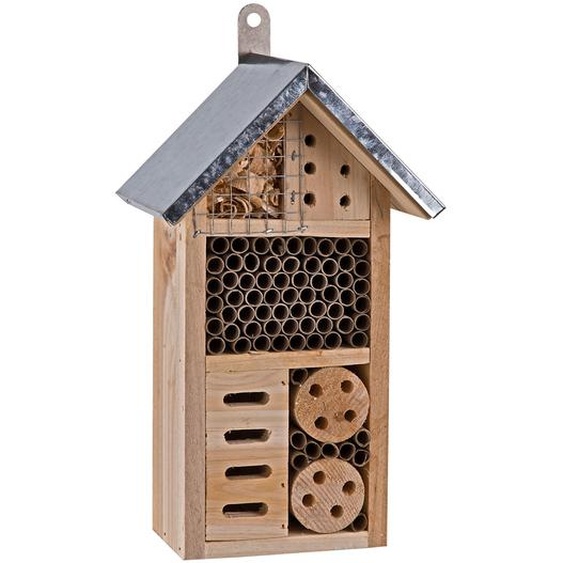 DEMA Hôtel pour insectes en bois Maison pour insectes Abeilles Papillons Coléoptères Incubateur Nichoir