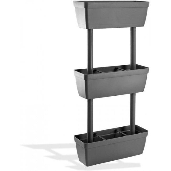 Dema Jardin vertical rigide - 3 jardinières - Gris anthracite