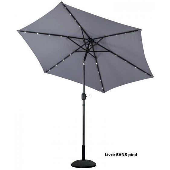 Dema Parasol alu avec éclairage LED solaire - 2,7 m - Anthracite
