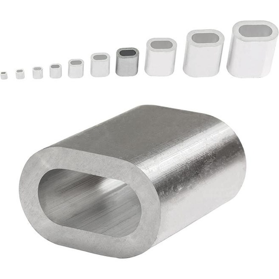 DEMA Pinces à sertir en aluminium 6 mm (100 pièces)