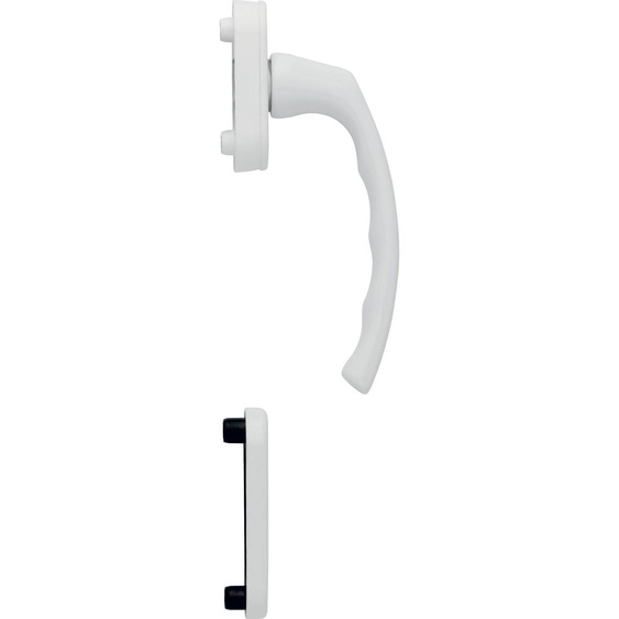 Demi-garniture de poignée de porte de balcon HOPPE LIÈGE - intérieur, blanc