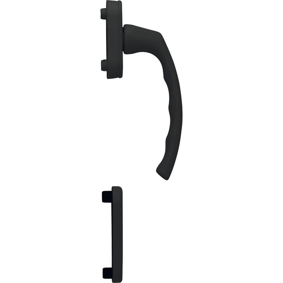 Demi-garniture de poignée de porte de balcon HOPPE LIÈGE - intérieur, noir