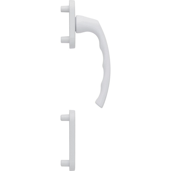 Demi-garniture de porte de balcon HOPPE LIÈGE - extérieur haut, blanc