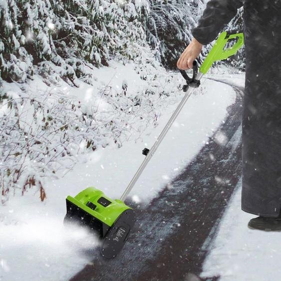 Déneigeuse électrique pour usage domestique - 1200W - Largeur de déneigement de 30 cm - Vert