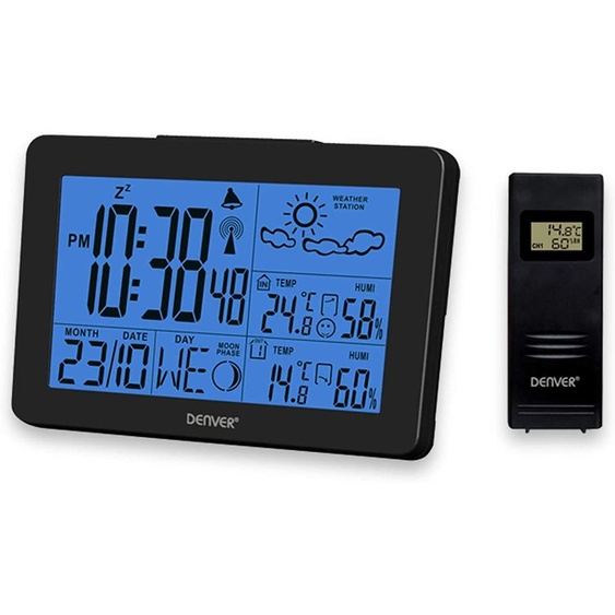 Denver WS-530BLACK Station météo numérique noire Pile
