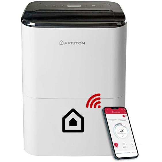 Déshumidificateur Intérieur Connecté 21L - Ariston deos 21S net wifi - Intelligent, Silencieux, jusquà 52 m²