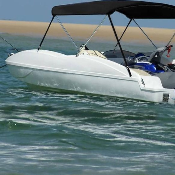 Design New 2-Bow Bimini Top Noir 180x130x110 cm - Bâches et toiles de protection Möbel2025 CHY9863086 1parcel