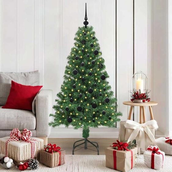 Design New Arbre de Noël artificiel avec 150 LEDs avec support Vert 150 cm - Arbres de Noël artificiels Meubles2025 CHY7139076 2parcel
