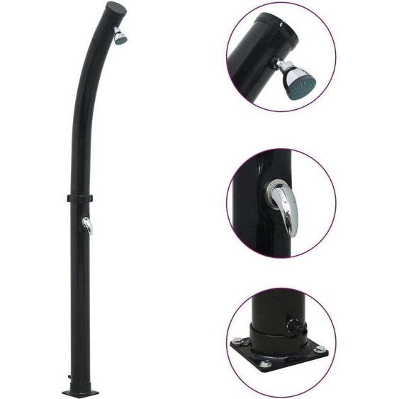 Design New Douche solaire noir 214 cm 20 L - Accessoires de piscine Meubles2025 CHY1138059 1parcel