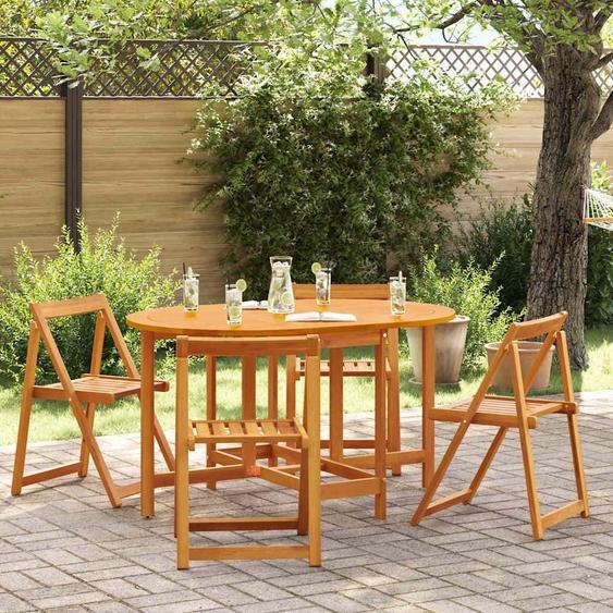 Design New Table de jardin 5 pcs Marron 110 x 60 x 72 cm Bois massif Acacia - Tables de jardin Möbel2025 CHY2682673 1parcel