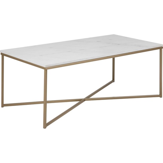 Design Scandinavia Table basse Alma avec plateau en marbre, 120 cm