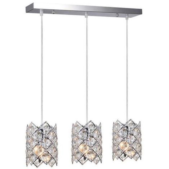 Design Suspensions Table Modern 3 Lampe Luster Crisital Décorative Éclairage Intérieur Salle Bureau Salon Cuisine Hauteur Réglable