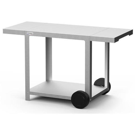 Desserte de cuisine - LE MARQUIER - Pure inox - 2 plateaux - Roues