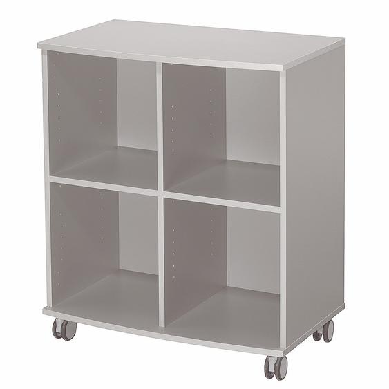 Desserte Domino 4 cases - Mélaminé - Corps Aluminium