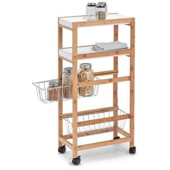 Desserte étroite rangement bois bambou Zeller