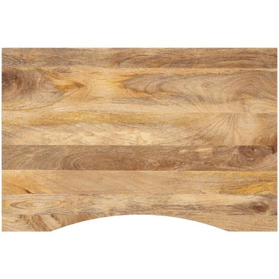 Dessus de bureau avec courbe 100x60x2,5 cm manguier massif brut