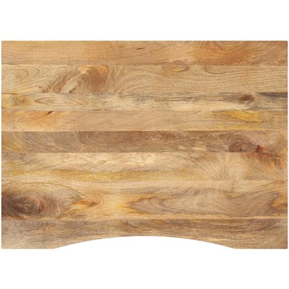 Dessus de bureau avec courbe 110x80x2,5 cm manguier massif brut