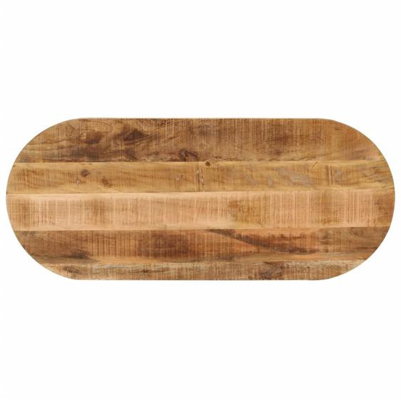 Dessus de table 120x50x2,5cm ovale bois massif de manguier brut