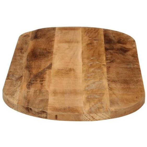 Dessus de table 140x60x2,5cm ovale bois massif de manguier brut