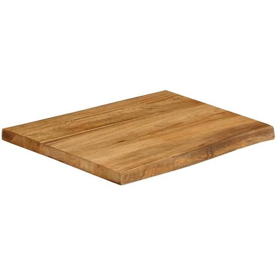 Dessus de table 40x40x2,5 cm bord vivant bois massif manguier