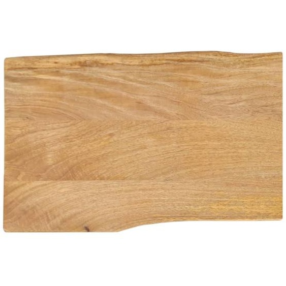 Dessus de table 60x40x2,5 cm bord vivant bois massif manguier