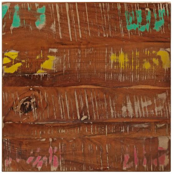 Dessus de table 60x60x3,8 cm carré bois massif de récupération