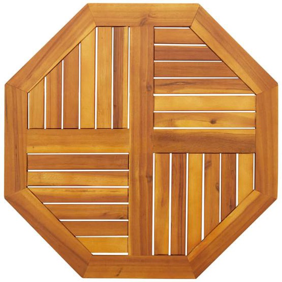 Dessus de table 70x70x2 cm octogonal bois massif dacacia