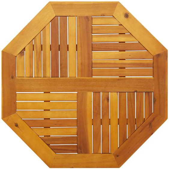 Dessus de table 80x80x2,2 cm octogonal bois massif dacacia