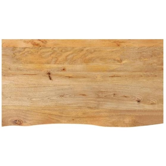 Dessus de table à bord vivant 110x60x3,8cm bois massif manguier