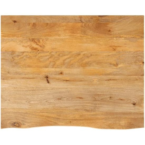 Dessus de table à bord vivant 110x80x2,5cm bois massif manguier