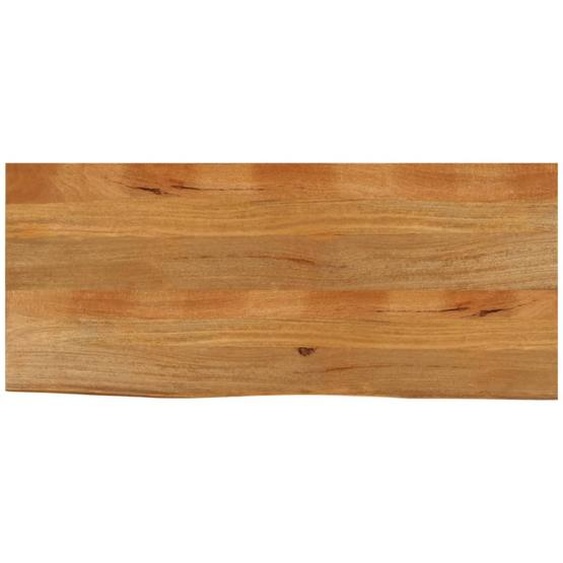 Dessus de table à bord vivant 140x60x2,5cm bois massif manguier