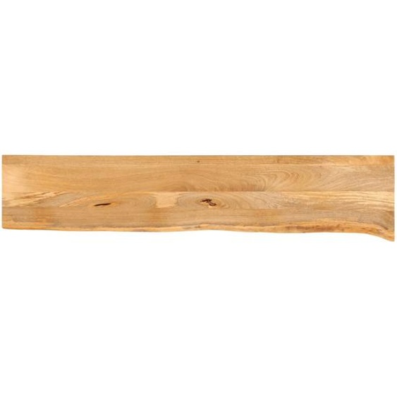 Dessus de table à bord vivant 160x20x2,5cm bois massif manguier