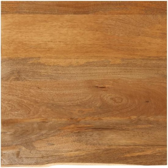 Dessus de table à bord vivant 60x60x3,8 cm bois massif manguier