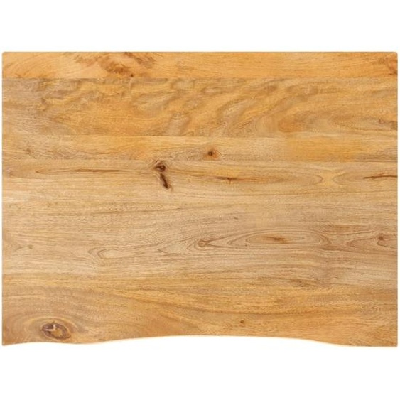 Dessus de table à bord vivant 80x60x2,5 cm bois massif manguier
